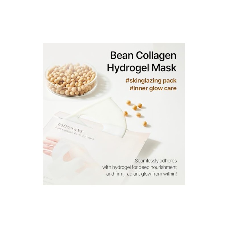 mixsoon Bean Collagen Hydrogel Mask - Mascarilla Facial de Hidrogel