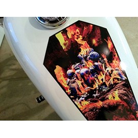 Damned Souls - Coffin - Fuel Tank & Fender Decals for Harley Davidson Sportsters & Other Motorcycles - 6pc Set