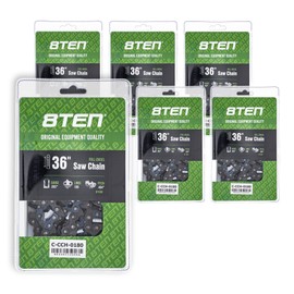 8TEN Full Chisel Chainsaw Chain 36 Inch .063 .404 108DL for Stihl 084 088 MS 880 46RS108 (6 Pack)
