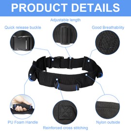 Gait Belt Transfer Belts for Seniors, Walking Gait Belt with Handles, Handling Belt for Elderly, Patient Transfer Belt for Lifting Seniors, Adjustable Lift Belts for Elderly Patient Care