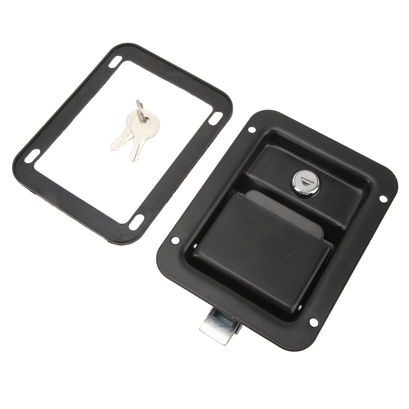 Tool Box Handle Latch with 2 Keys Flush Mount Steel