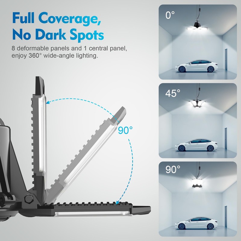 TANBABY 2 Pack Motion Sensor Garage Light, Deformable Garage Lights