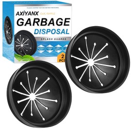 3 3/8" Inch Sink Splash Guard - Rubber Garbage Guard and Disposal Stopper for Whirlaway, Waste King, and GE Models (Black 3 3/8 in)