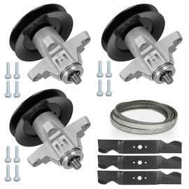 54" Deck Rebuild Kit Fit for Cub Cadet SLTX 1054 SLT 1554, with 3 Spindles for 618-04126 918-04126 918-04125, 3 Blades 742-0677 942-0677, 1 Belt 754-0642 954-0642 112-0933