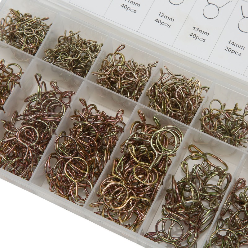 420pcs Fuel Line Spring Wire Clips 10‑Size 5‑14mm Air Tube