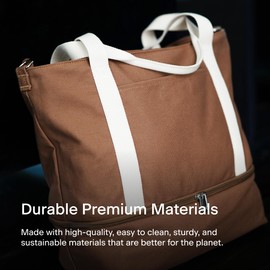 Lo & Sons Catalina Deluxe Tote - Spacious Canvas Travel & Everyday Bag With Shoe Compartment, Luggage Sleeve, Padded Strap | Versatile Durable Bag For Women, Men for Weekend, Hospital, Gym, Carry On