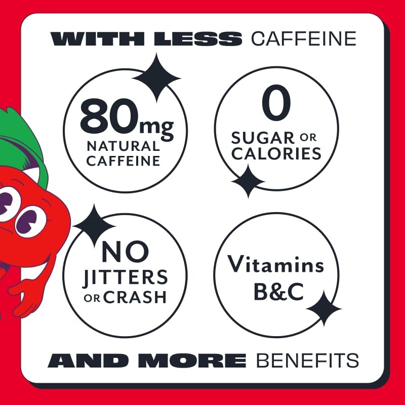 ASPIRE® Sweet Cherry, Healthy Energy Drink 80mg Natural Caffeine, Zero