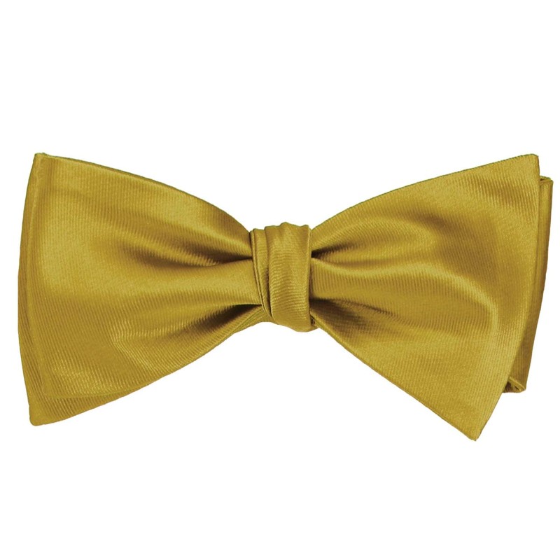 tiemart Men's Self-Tie Bow Tie (Gold)