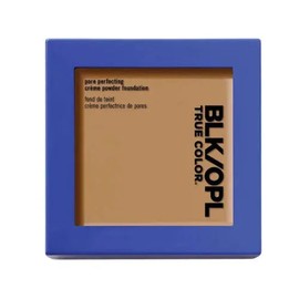 Black Opal Pore ​​Perfecting Powder Foundation, 320 Rich Caramel- Light medium skin with a neutral undertone.