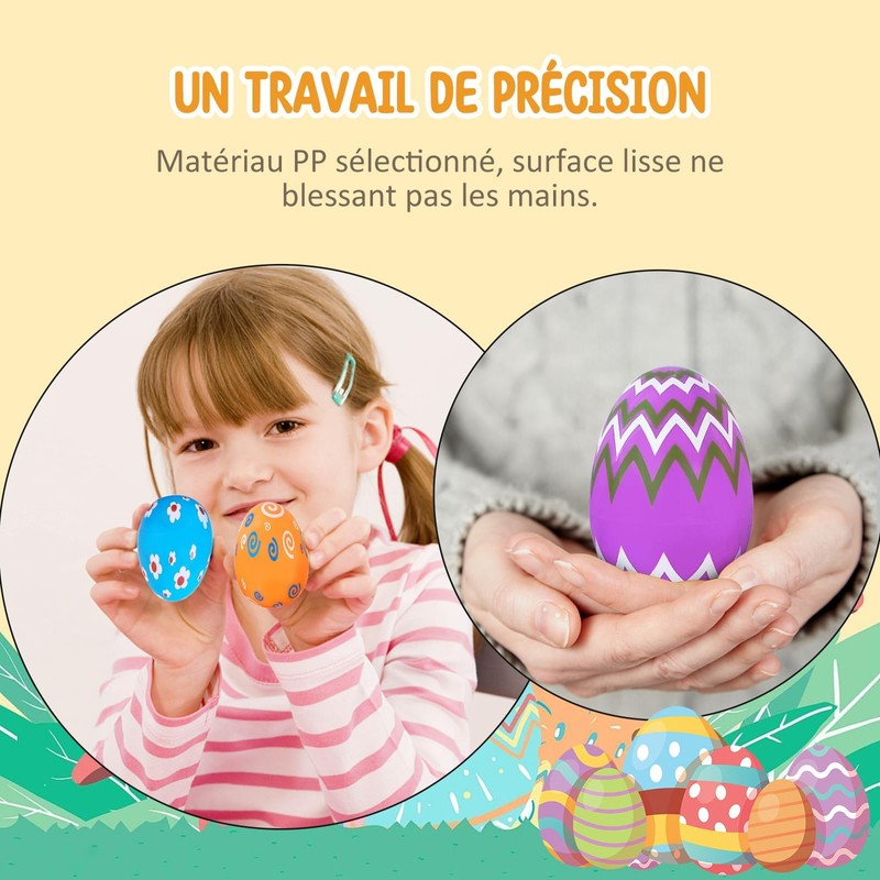 Cosswe Plastic Easter Eggs, Pack of 24 Easter Eggs for