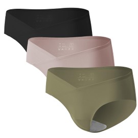 Angelhood 3 Pack Postpartum Underwear Seamless, Pregnancy Panties Maternity Underwear Under Bump No Show Underwear, X-Large