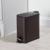 mDesign Rectangular Pedal Bin – 5 L Metal Waste Bin