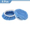 sourcing map 6pcs Car Polisher Bonnet Buffing Pad Coral Fleece
