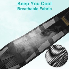 TitanGuard Ultra-Thin & Lightweight Back Brace for Lower Back Pain,Sciatica,Scoliosis,Slipped Disc- Breathable & Adjustable Back Brace Belt for Women and Men under clothes,Black.