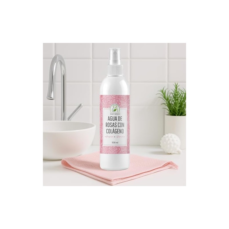 Agua De Rosas Con Colágeno Hidratante Facial Productos Mart Mexico