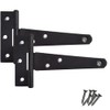 Keypak 2 Pack 250mm (10") T-Hinges Black Japanned, Metal Tee