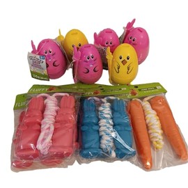 6 Pack Easter Bubbles No Spill and 6 Pack of 6 ft. Jump Ropes, Easter Basket Filler