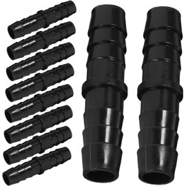 10Pcs Hose Barb Adapter Connectors 12mm Barb Fittings for Garden Hose Quick Connect Hose Repair Connectors for Drip Irrigation and HVAC
