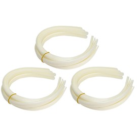 Q-YO Craft Plastic Headbands - No Teeth, DIY Hair Accessories (30pc 3/8" (12mm))