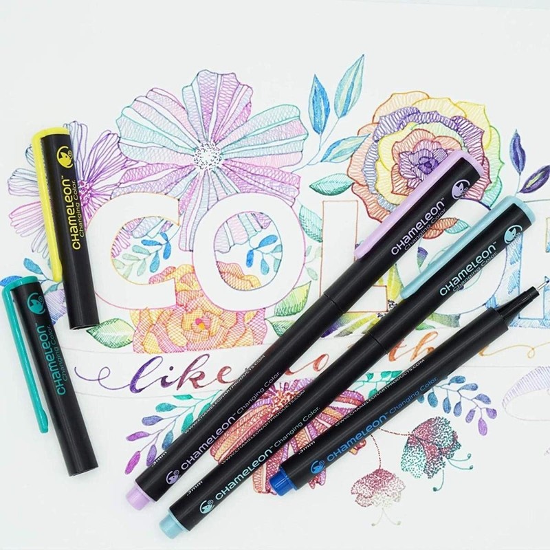 Chameleon Pen Blendwriter Floral Set of 6 Illustration Pens
