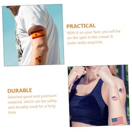 Gatuida 116Pcs Face Stickers Patriotic Flag Decals for Adults Sports Events Festivals Holidays Durable Temporary for Fun Celebrations