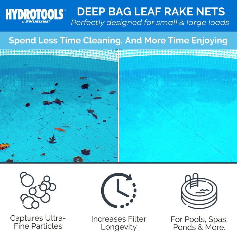 Swimline HYDROTOOLS 80605 Leaf Net Inground Above Ground Pool Pond