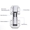 Qrity 4 PCS Kitchen Cabinet 90° Door Hinges Concealed Cupboard