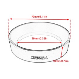 DIBTSA Magnetic Espresso Dosing Funnel, Coffee Dosing Ring, Anodized Aluminum with 8 Magnetized Compatible with 58mm Portafilter, Black