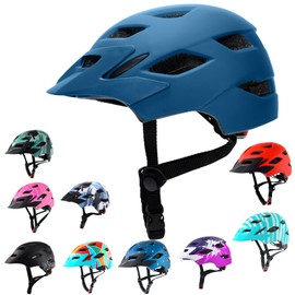 Kids Bike Helmet,Bavilk Kids Helmet CPSC Certified Boys Girls Bike Helmets with LED Light Detachable Visor Children Youth Teen Helmet for Skating Cycling Scooter Adjustable & Lightweight 19.7"-22.4"