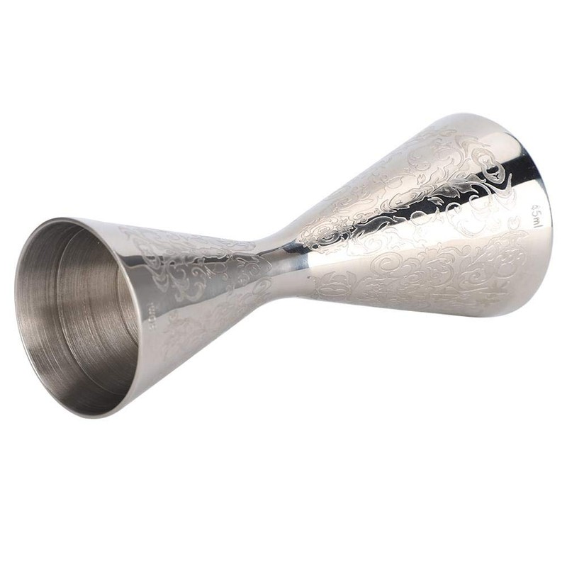 Stainless Steel Jigger Cocktail Shaker, 30ml/45ml with Scale Drink Wine