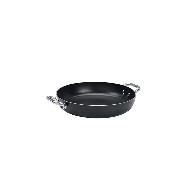 Pentole Agnelli Flacher Kochtopf ALSA110SS24 Alblack B-Crist Cm 24