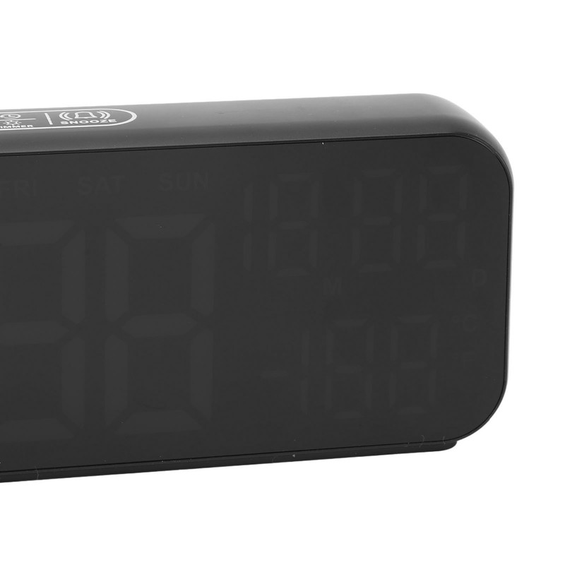 Digital Clock Dual Display Voice Control 3 Adjustable Brightness Date