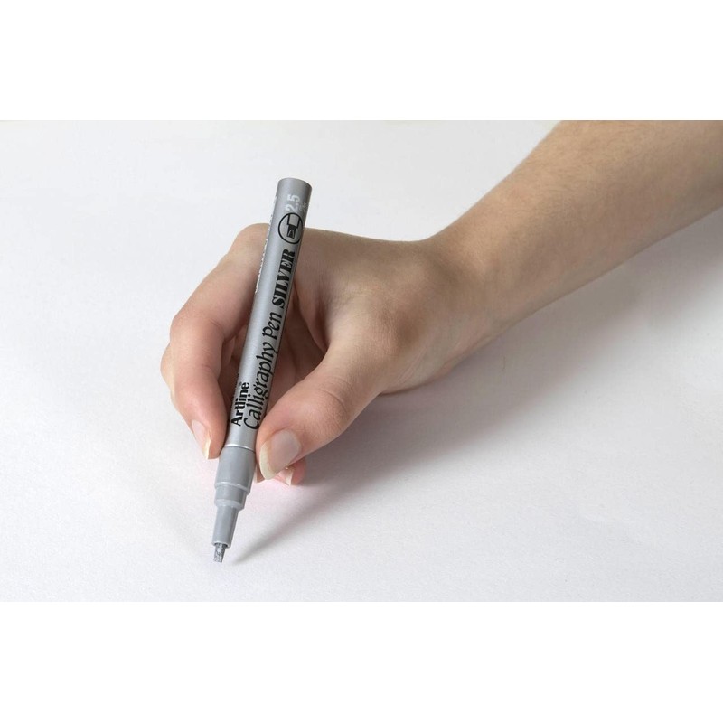 artline Ek993 Kalligraphie-Stift, silberfarben