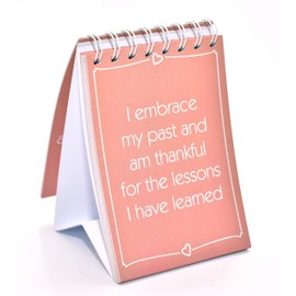 52 Positive Affirmation Desktop Cards To Help You Live a More Mindful Life & Manifest Positive Thoughts (Pink and White)