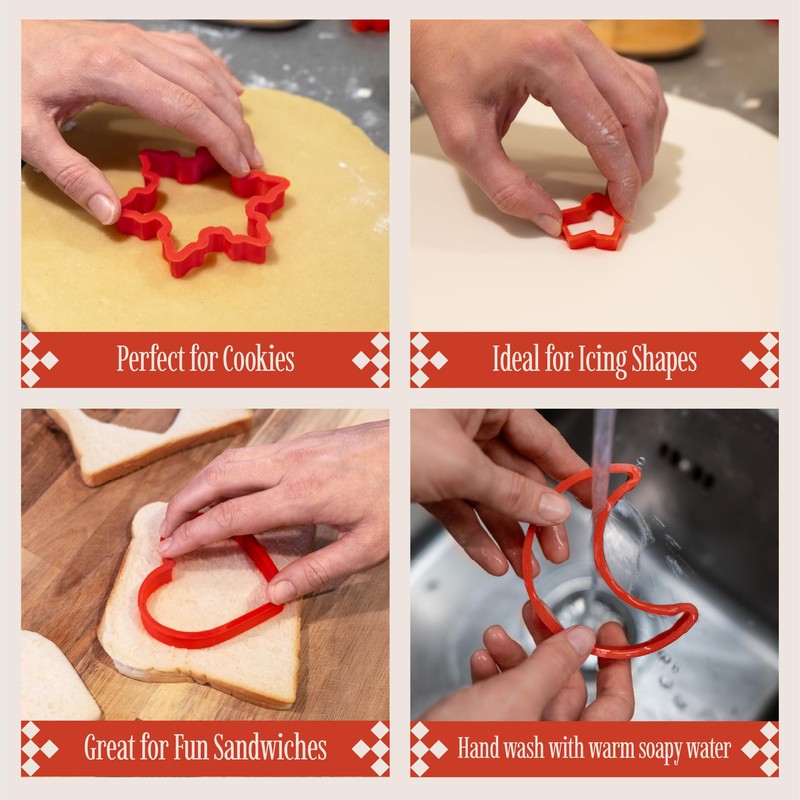 Just Cutters Christmas Shape Cookie Cutter Tree Snowflake | Set