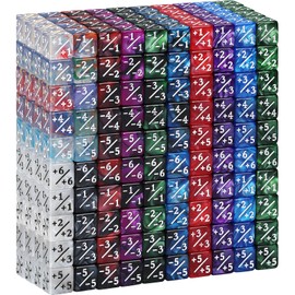 IvyFieldDice 400 Pieces Magic Life Counter Token Dice Compatible with Magic Card Game Accessories CCG Creature Stats 12 Colors