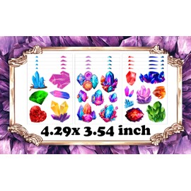 PIBIMoicy 168 Pcs Gem Theme Tattoos Temporary Stickers Geology Crystal Diamond Birthday Party Favors Supplies Decorations Tattoo