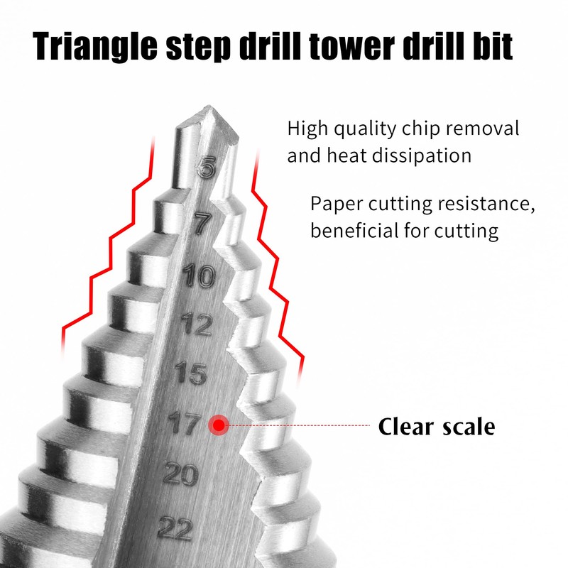 HSS Step Drill 10 mm Shank Taper Drill Bit Peeling