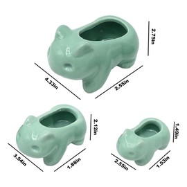 ZUDKSUY 3PCS Succulent Pots Mini Cute Animal Flower Pot Green Small Flower Pot Suitable for Potted Cactus Flowers Succulent Planting Also Home Decoration Crafts Gifts
