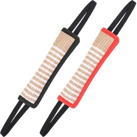 Amylove 2 Pcs Dog Tug Toy, Tug of War Dog Toy, Tough Jute Dog Fight Pillow with 2 Handles for Small Medium Large Dogs Puppy Training Interactive Play