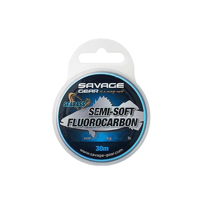 Savage Gear Seabass Semi-Soft Fluorocarbon 30m (0.29mm 10.56lb)