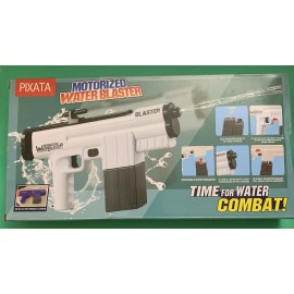 PIXATA Motorized Water Blaster, Long Range High Capacity (White ) - New