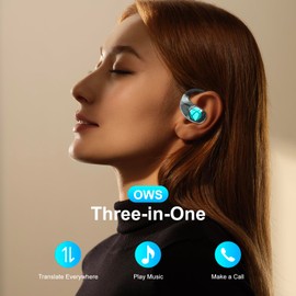 AI Translation Earbuds Real time-150 Language Translator Earbuds,Audifonos traductores inglés españo,3 in 1 Translating Device, Translate Ear Buds for Travel/Business/Meetings/Learning (Black)