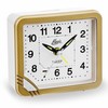 Atlanta Wecker ohne Ticken mit Licht Obenabsteller Quarz Eckig -