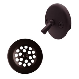 Westbrass R92-12 3-1/8" Trip Lever Tub Trim Set with 2-Hole Overflow Faceplate, Oil Rubbed Bronze