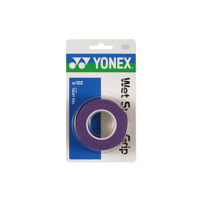 YONEX AC102-240-3SET Wet Super Grip (Set of 3) Dark Purple