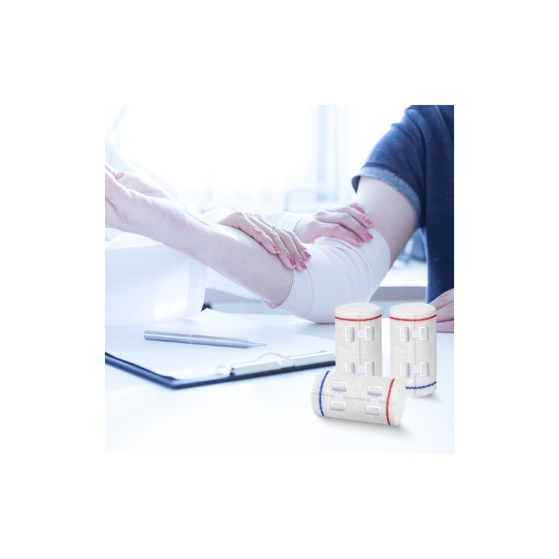 Premium Elastic Bandage Wrap 3 Inch Stretch Compression Bandages with