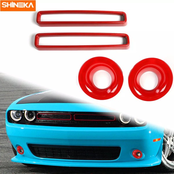 Aftermarket Branded 4X Grille Grill Insert+Front Fog Light Cover Trim