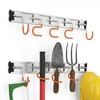 HUPBIPY 69'' Aluminum Alloy Garden Tool Organizer Wall Mount Garage