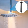 sourcing map Shower Head Extension Arm with Square Flange 235mm(9.3")